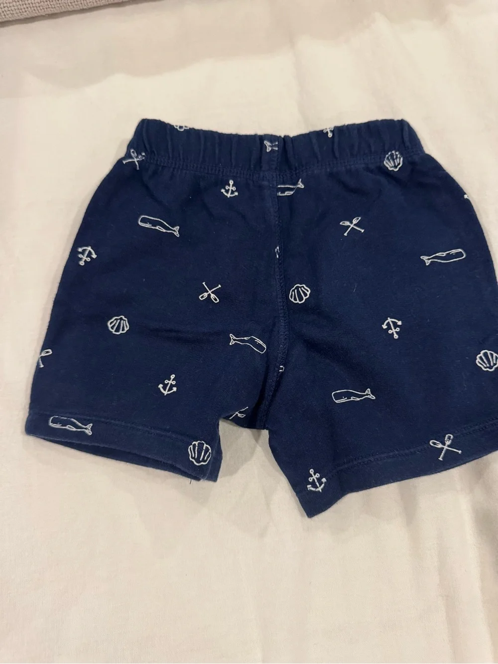 Carter's Navy Nautical Whale & Anchor Print Shorts